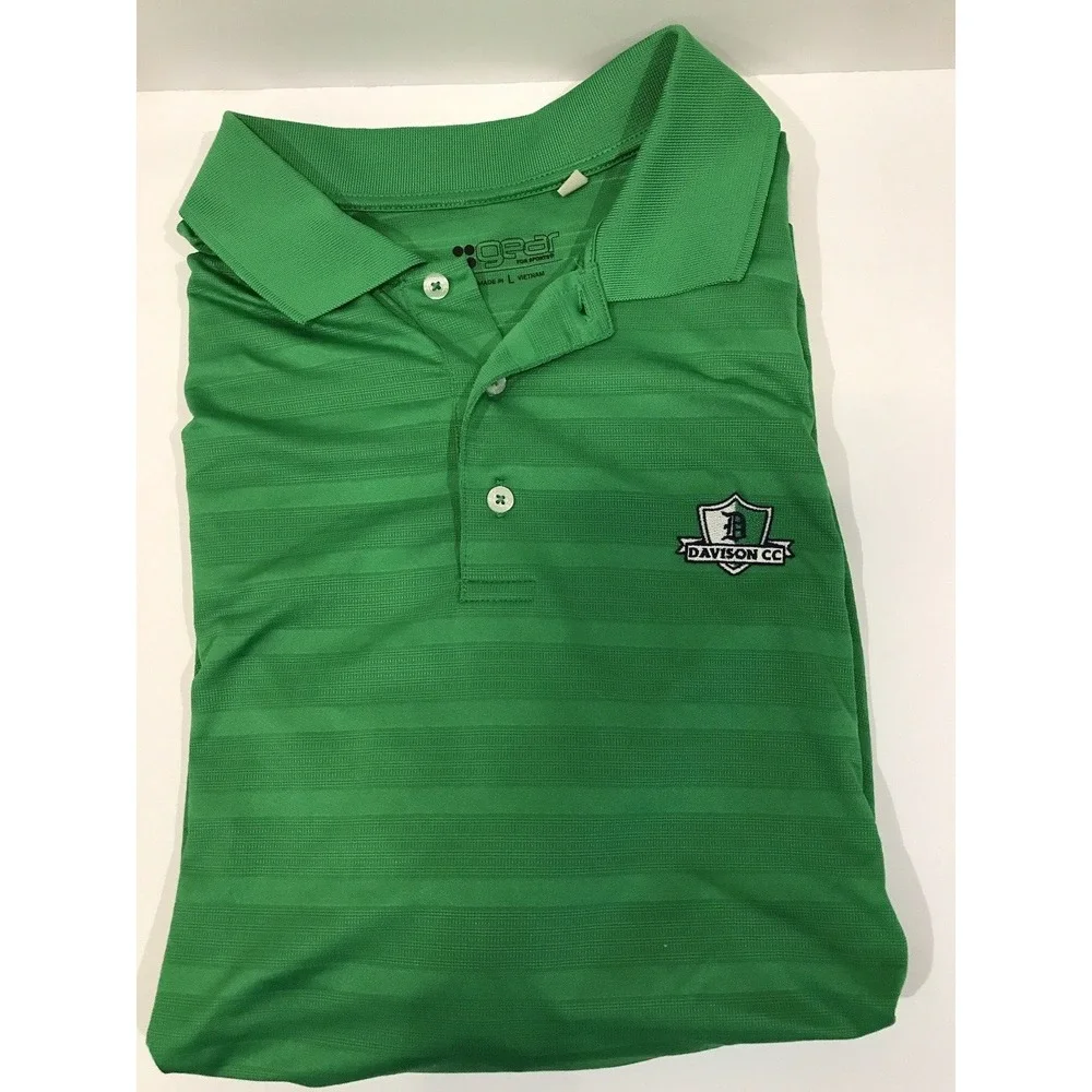 mens green‎ gear brand polo golf shirt size large